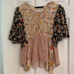 Zara Patchwork blouse